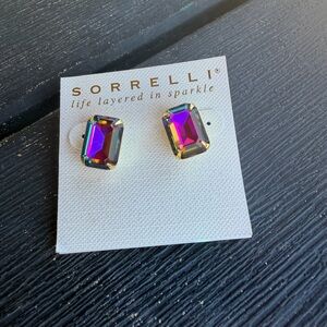Sorrelli Gold and Multicolor Stud Earrings